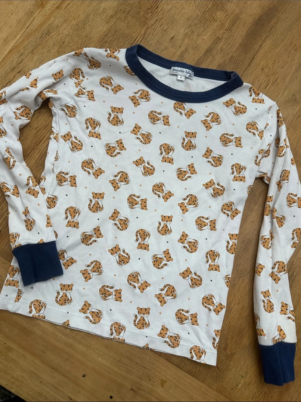 Magnolia Baby Kids Tiger Print Long Sleeve Pajama Set - Size 8